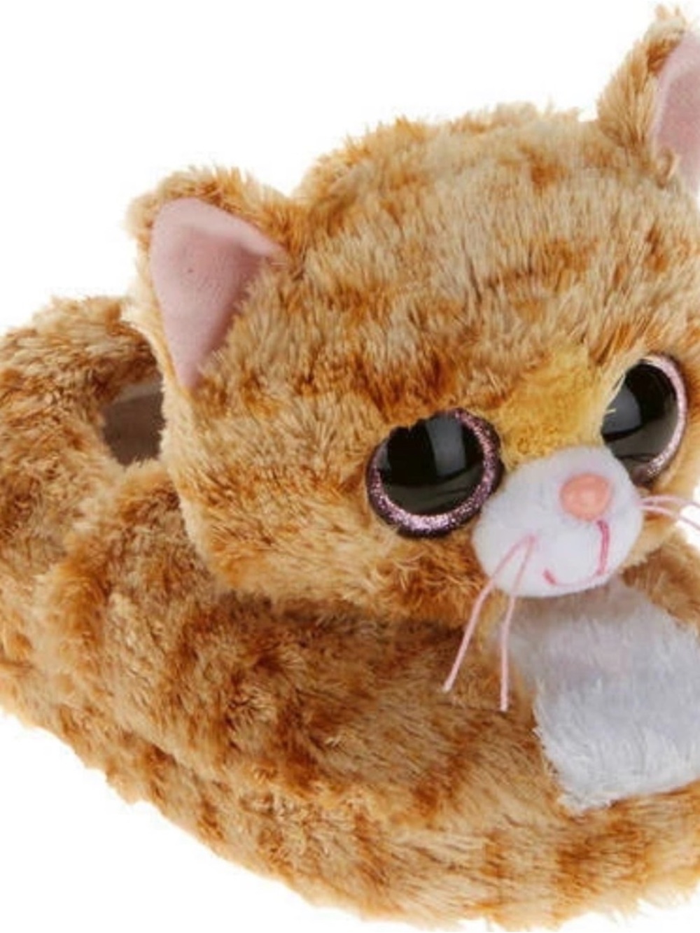 Ty Orange Tabby Cat Pet Toy with Big Eyes